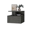 thumbnail image 3 of FM FURNITURE Augusta Floating Nightstand with 2-Tier Shelf and 1-Drawer, 3 of 6
