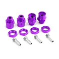 thumbnail image 1 of 4 adaptadores hexagonales de metal de 12 mm a 17 mm, tuercas de conversión de extensión de adaptador hexagonal de rueda para coche RC 1/10, morado, 1 of 5