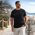 thumbnail image 3 of SOCKS'NBULK Mens Cotton Short Sleeve Lightweight T-Shirts, Bulk Crew Tees for Guys, Solid Bright Colors T-Shirt (Black, Small, s), 3 of 7