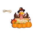 thumbnail image 2 of Gmogad Thanksgiving Turkey Door Sign - Wooden Vintage Hand-Carved Festive Hanging Decoration for Home Entrance Store Party Wall Decor, 2 of 5
