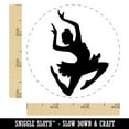 thumbnail image 2 of Graceful Ballerina Leaping Self-Inking Rubber Stamp Ink Stamper - Yellow Ink - Small 3/4 Inch, 2 of 7