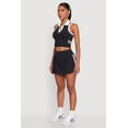 thumbnail image 4 of Womens Varsity Stripe Sleeveless Cropped Polo Top, 4 of 5