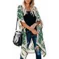 thumbnail image 1 of Mujeres Beach Cover Up Kimono Trim Solid Chiffon Spring Tropical Pool Kimonos Duster Cardigan Tops Maternidad Tallas grandes Summer Print Traje de baño Traje de baño Lady Bikini Casual Loose Coverups PXYMOER cárdigan, 1 of 2