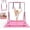 Pink, variant on Gymnastics Bar for Kids, Gymnastics Horizontal Bar with Adjustable Height Foldable Training Bar with Mat for Home Practice