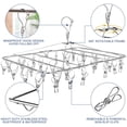 thumbnail image 2 of Clothes Drying Rack, 52 Clips Stainless Steel Laundry Drying Rack Folding Sock Hanger, Underwear Hanger, Clothes Hangers for Drying Towels, Bras, Lingerie, Baby Clothes, 2 of 8