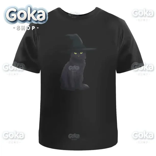 Camisetas con estampado de gato bruja para hombre ropa nueva en camisetas y camisetas de algodón para mujer Camiseta estampada Y2K ropa bonita y divertida