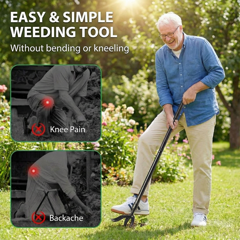 Stand-Up Weed Puller with 4-Claw Steel Head, 44-Inch photo 3