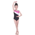 thumbnail image 3 of SILVERCELL 5-11Y Girls Dance Ballet Suits Kids Patchwork Color One-Piece Unitard Biketards Gymnastics Leotard for Girls, 3 of 8
