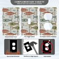 thumbnail image 3 of Yayeee Duplex Wall Plate 1-Gang 4.5"x2.7" Home Receptacle Light Switch Decorative Outlet Cover, Abstract Fish Pattern, 3 of 7