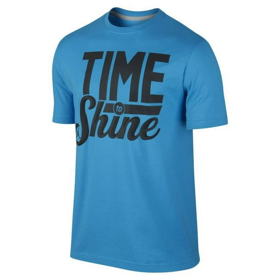 Jordan Mens Time To Shine Tee,Blue/Black,M