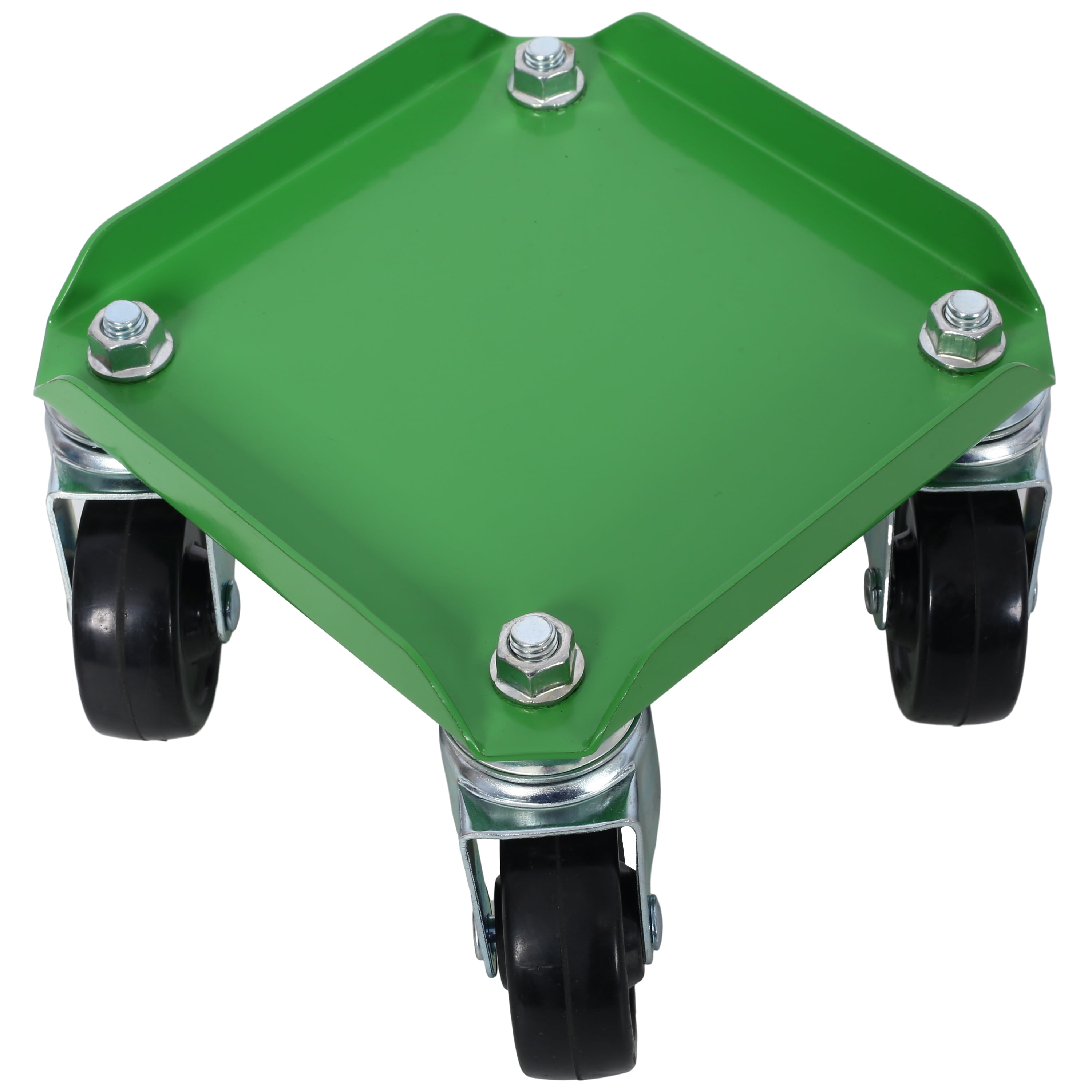 Heavy-Duty Steel V-Slide Dolly, 1500 lbs Capacity Moving Dolly with Anti-Slip Pads, 2.5 Inch Swivel Casters, Rust-Proof Powder Coating for Industrial Commercial Use