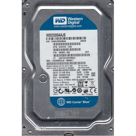 WD2500AAJS-60M0A1  DCM HANNHTJCG  Western Digital 250GB SATA 3.5 Hard Drive price history on PriceWatchPro