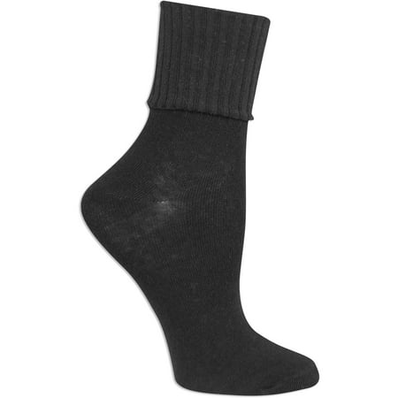 No Boundaries Women's Turn Cuff Socks 3 Pack