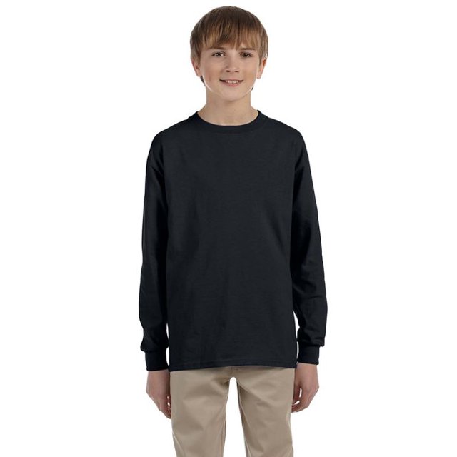Jerzees T-Shirt à Manches Longues pour Jeunes 5.6 oz. Dri-Power ACTIVE - Noir - S