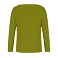 thumbnail image 3 of Turilly Women's Solid Color V-neck Long Sleeved Regular Sleeve Top, 3 of 4