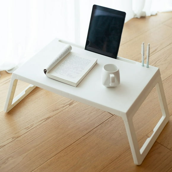 Jiezhi Folding Small Table PP Material Lightweight Foldable With Tablet Slot Wearable Charging Hole Pen Hole Design Resistance No Peculiar Smell