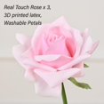 thumbnail image 3 of Fake Flowers in Vase, Pink Real Touch Roses Artificial Flowers with Vase, Faux Flowers in Vase, Flower Arrangement for Home, Bathroom, Office Decor, Dining Table Centerpiece, 3 of 5