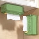 thumbnail image 4 of Portarrollos de papel higiénico de pared, con diseño de carrito metálico, soporte plegable ajustable, 2 niveles de almacenamiento, ideal para dormitorio y baño, organizador de gran, 4 of 7