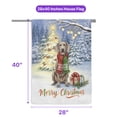 thumbnail image 5 of Merry Christmas Weimaraner Snowy Winter with Gifts Tree Decorations House Flag 28x40in Double Sided Weim Gray Ghost Dog Lover Outdoor Decor - 12020, 5 of 5