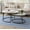 Dark Gray Base with White Wood Top, variant on Darden Bohemian Nesting Coffee Tables, Set of 2, Black/Brown