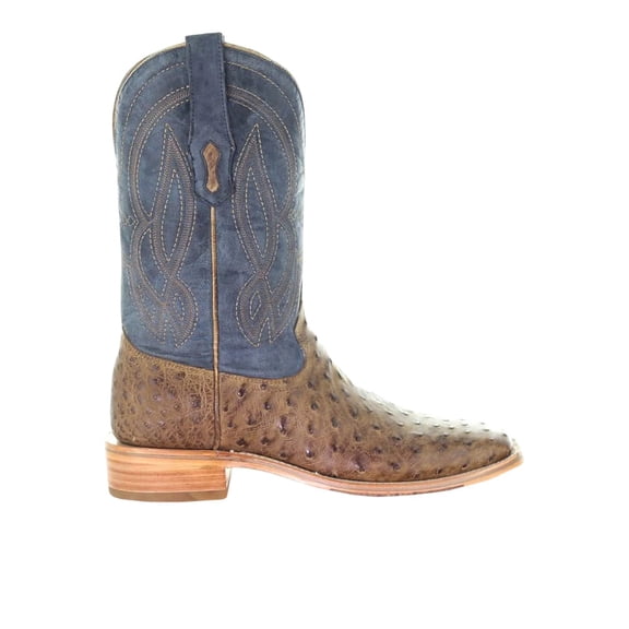 Corral Boots Mens Ostrich Embroidered Square Toe Cowboy  Mid Calf Dress Boo