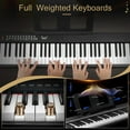 thumbnail image 2 of Glarry 88 Keys Folding Keyboard Piano, Semi-Weighted Standard Digital Piano with Handbag,Headphone Black, 2 of 9