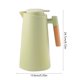 thumbnail image 2 of Tetera aislada, uso doméstico, tetera de presión, doble forro de vidrio, mango de madera de haya, fuerte retención de calor, presiona un botón, sin agua, termo verde claro, 2 of 6