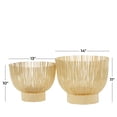 thumbnail image 5 of DecMode 11", 10"H Round Gold Metal Decorative Bowl, Set of 2, 5 of 10