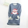 thumbnail image 4 of WEAIXIMIUNG Chandails en Molleton pour Femmes Sans Capuche Manches Longues Col Rond Poche Rembourré Pull Chaud, 4 of 5