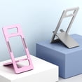 thumbnail image 3 of Weloille Foldable Aluminum Alloy Phone Stand 1-Piece, Portable Desktop Card-Style Ultra-Thin Phone Holder, Adjustable Angle for Easy Viewing, Compatible with Most Smartphones, 3 of 6