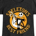 thumbnail image 3 of The Nightmare Before Christmas - Skeletons Best Friend - Toddler And Youth Girls Short Sleeve Graphic T-Shirt, 3 of 5