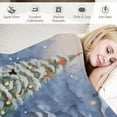 Chilfamy Deer Snowy Forest Christmas Tree Print Throw Blanket for Bed