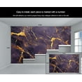 thumbnail image 5 of Modern Purple Gold Marble Wallpaper, Abstract Golden Cracks Wall Mural Poster Removable Mural Large 3D Wallpaper Home Decor For Bedroom Living Room 197"W x 118"H (Not Peel and Stick), 5 of 6