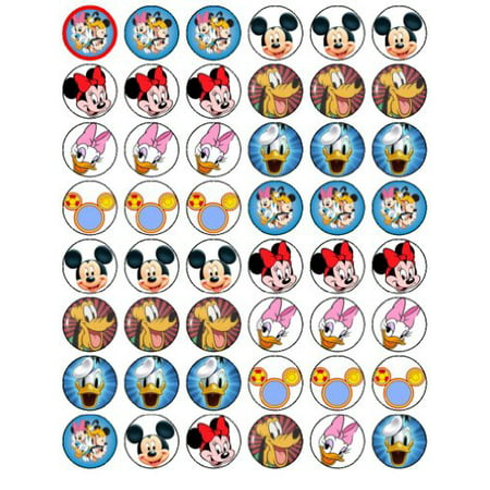 48 Mickey Mouse and Friends Edible Frosting Image Cupcake