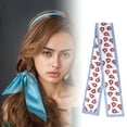 thumbnail image 2 of Unique Bargains Floral Satin Headband for Women 1 Pc Blue Red White, 2 of 6