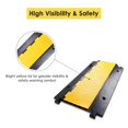 thumbnail image 3 of Yescom Cable Protector 5 Channel 44000lbs Capacity Protective Wire Cord Ramp Driveway Rubber Traffic Speed Bumps Indoor Outdoor Yescom Modern, 3 of 9