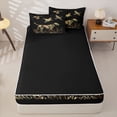 thumbnail image 4 of Erosebridal Camo Print Dog Zipper Full Size Comforter Sets with Fitted Sheet and 2 Pillowcases,Flying Mallard Silhouette Zipper Bedding Set For Boys,Black Reversible,4 Pieces, 4 of 7