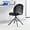 Pu Black, variant on 19" Velvet Swivel Office Chair No Wheels, Upholstered Armless Modern Desk Task Chairs Criss Cross Chair Legged No Wheels and No Arms, Swivel Vanity Chairs for Bedroom Home Office, Black