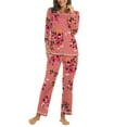 thumbnail image 5 of Iyufng Pajama Sets for Women,Loungewear Sets Pajamas,Womens Pajamas Long Sleeve with Pants Casual Print Round Neck Pajama Tops+Bottoms,Women Homewear,S-XXL, 5 of 8