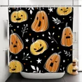 thumbnail image 3 of Tchckioa Halloween Pumpkins Shower Curtain,72x72 Inch Waterproof Hooks Bath Curtain for Bathroom, 3 of 6