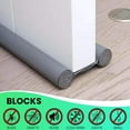 thumbnail image 6 of Adjustable Under Door Draft Blocker 37 Inch for Double Doors - Noise Reducing & Dust Resistant Insulation Strip, Gray, 6 of 7