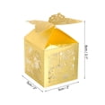 thumbnail image 2 of Cajas de Favor de Papel Hueco con Corte Láser en Forma de Mariposa Uxcell para Caramelos de Boda, Tono Dorado, Paquete de 25, 2 of 7