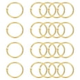 thumbnail image 1 of Uxcell 20Pcs Loose Leaf Binder Rings, 1.7 Inch Metal Open Card Rings Heavy Duty Book Rings for Key Index Card Rings Paper Rings Office, Gold Tone, 1 of 7