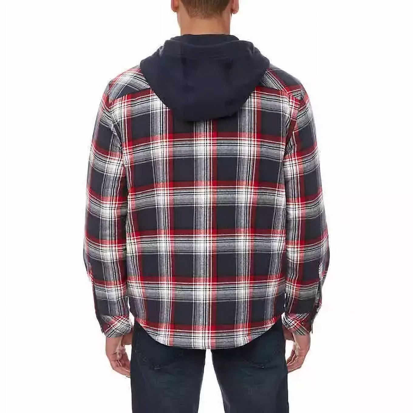Legendary Outfitters Men’s Plaid Insulated Casual Hooded Shirt Jacket