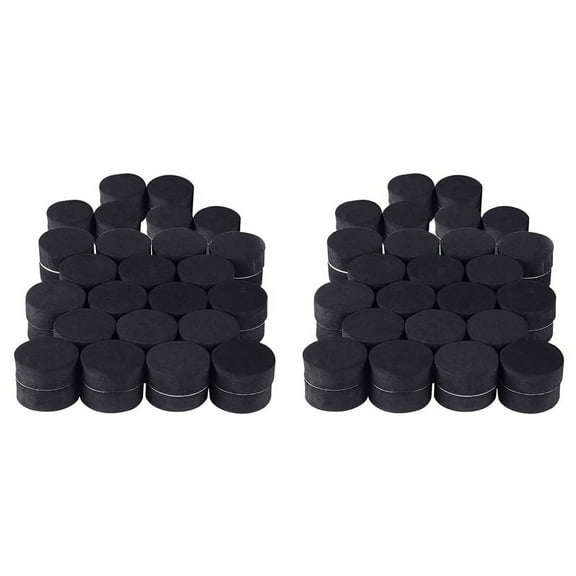48Pcs Flower Plant Risers Natural Rubber Pot Mat Plant Pots Risers Pad Flower Black