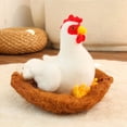 thumbnail image 4 of Fluffy Chicken Plush Toys Cute Farmyard Animal White Chicken Plushies Funny Hen Stuffed  Dolls Gift, 4 of 5