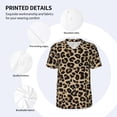 thumbnail image 3 of Rateoe Leopard Print-1 Pattern Men’s Baseball Short Sleeve Polo Shirt, Midweight Men's Shirt Golf Shirt Polo Shirts Quick Dry Short-4X-Large, 3 of 7
