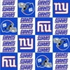 NFL New York Giants 58" 100% Polyester Fleece Sports Logo Fabric By the Yard, Blue