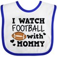 thumbnail image 3 of Inktastic I Watch Football with My Mommy Boys Baby Bib, 3 of 4