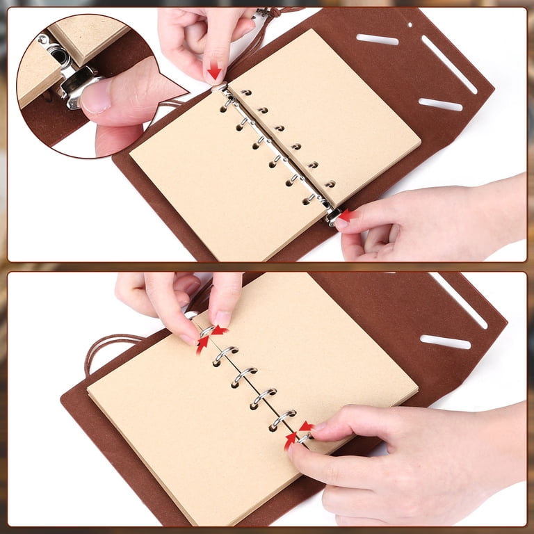 Naler Vintage Pu Leather Travel Pocket Notebook, Refillable photo 4